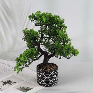 Online wholesale tabletop decor fake bonsai tree artificial potted plants