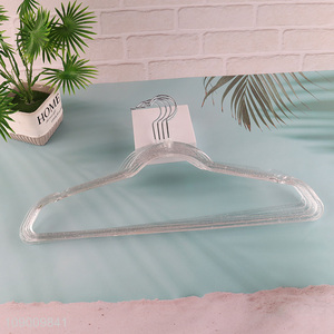 New Arrival Clear Plastic Clothes Hangers Non-Slip Glitter Clothes Hangers