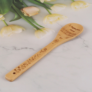 Hot selling kitchen utensils bamboo cooking spatula for home restaurant