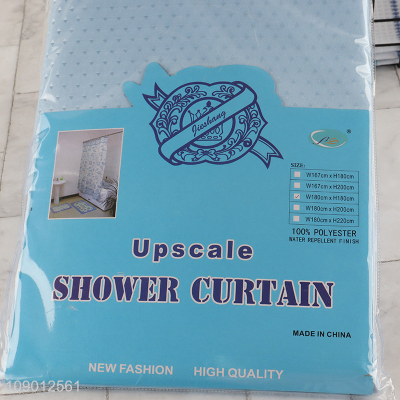 Promotional 71X71 Inch Custom Print Water Resistant Polyester Shower Curtain