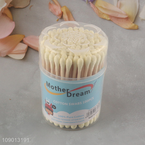 Good Quality 100 Count Cotton Buds Multi-Purpose Natural Cotton Swabs