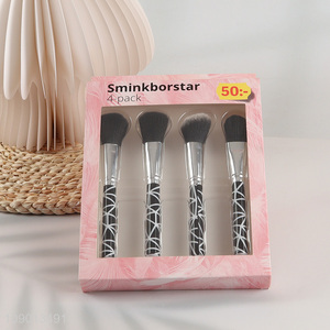 Factory price 4pcs professional makeup brush set foundation brush set