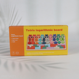 Top selling kids wooden educational toys tetris logarithmic board toy