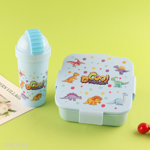 China Imports Plastic Bento Lunch Box and Water Bottle Set for Kids