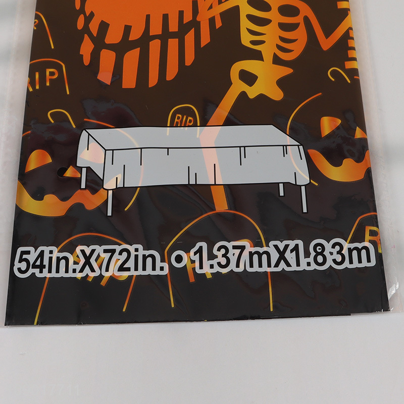 Factory price skull pattern disposable aluminum foil tablecloth for tabletop decoration