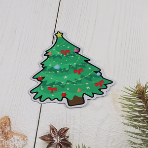 Top selling xmas tree shape fridge magnets Christmas decoration magnetic sticker