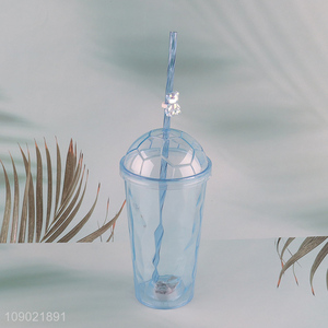 Good Quality 550ml Light Up Plastic Water Tumbler with Lid and Removable Straw