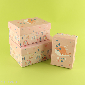 Good Quality 3PCS Baby Shower Gift Boxes Set Packaging Boxes for Newborns