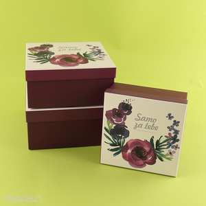 High Quality 3PCS Valentine's Day Gift Boxes Set Pressent Boxes Set with Lids