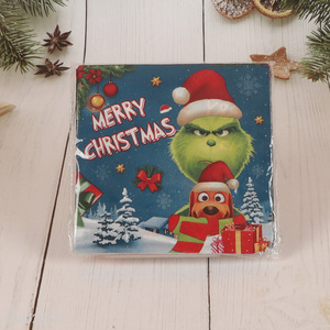 Popular products 20pcs merry christmas printed paper napkins  for tabletop decoration