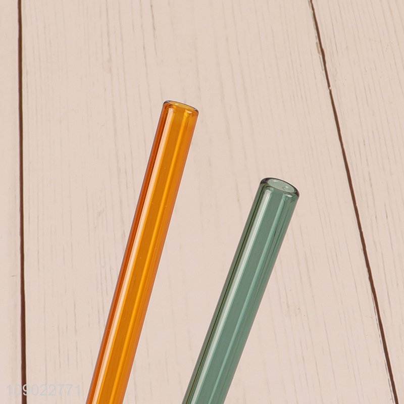 Best selling 4pcs Christmas party supplies silicone cover glass straw for juice