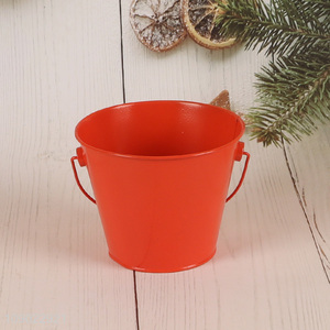 Factory price festival supplies handheld iron bucket candy bucket for decoration