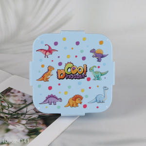 Hot items portable cartoon dinosaur plastic lunch box for school kids