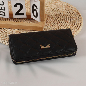 Hot selling fashionable pu leather waterproof ladies wallet wholesale