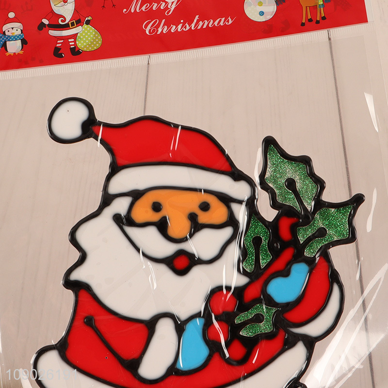 Hot Selling PVC Christmas Window Clings Cute Christmas Window Stickers