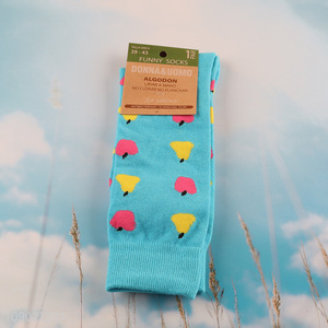 China supplier breathable cotton socks men women fashionable crew socks