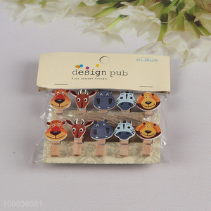 High Quality 10PCS Mini Clothespins Cute Wooden Phot Clips for Home Decor