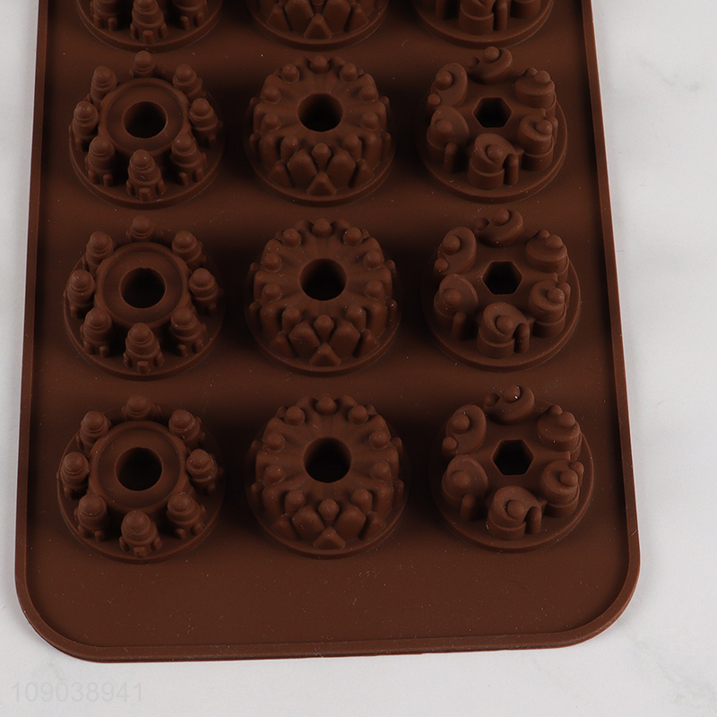 New Arrival Silicone Chocolate Candy Molds 15-Cavity Reusable Baking Molds