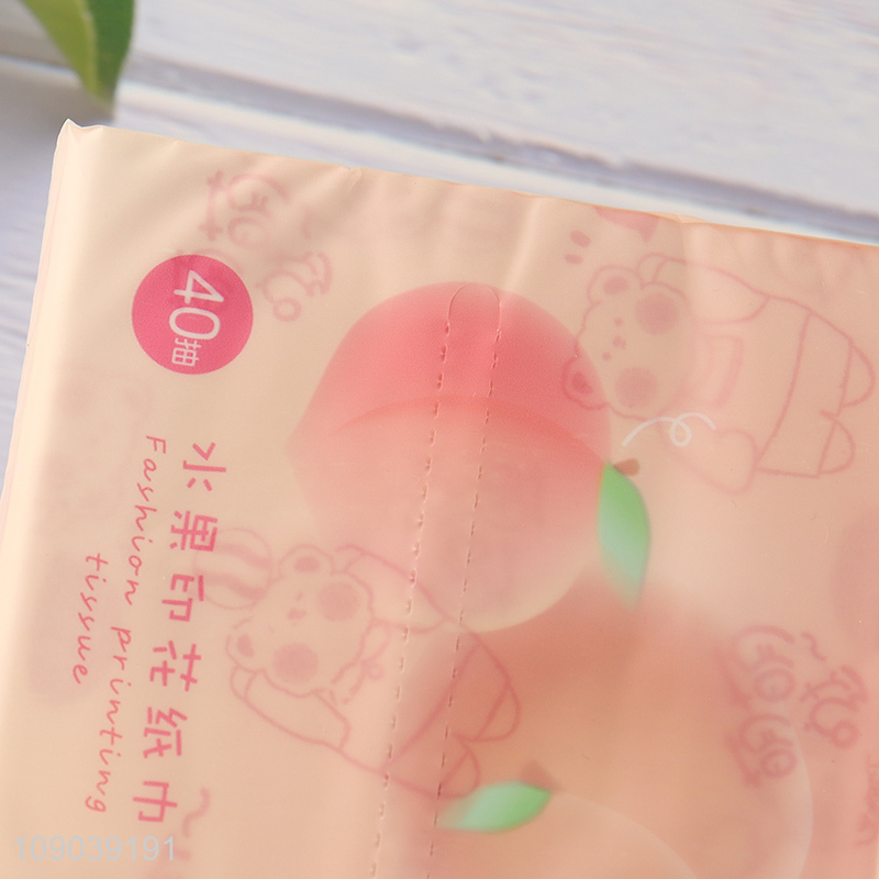 Most popular printed wood pulp tissue facial tissue home napkin