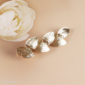 Factory Price Gold Metal Hair Clip Trendy Zinc Alloy Hair Accessories