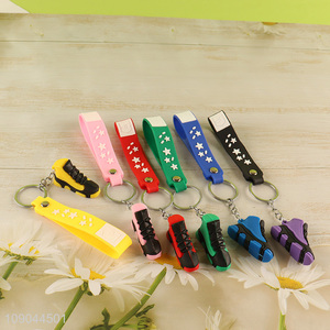 Most popular multicolor portable mini shoes pendant silicone keychain