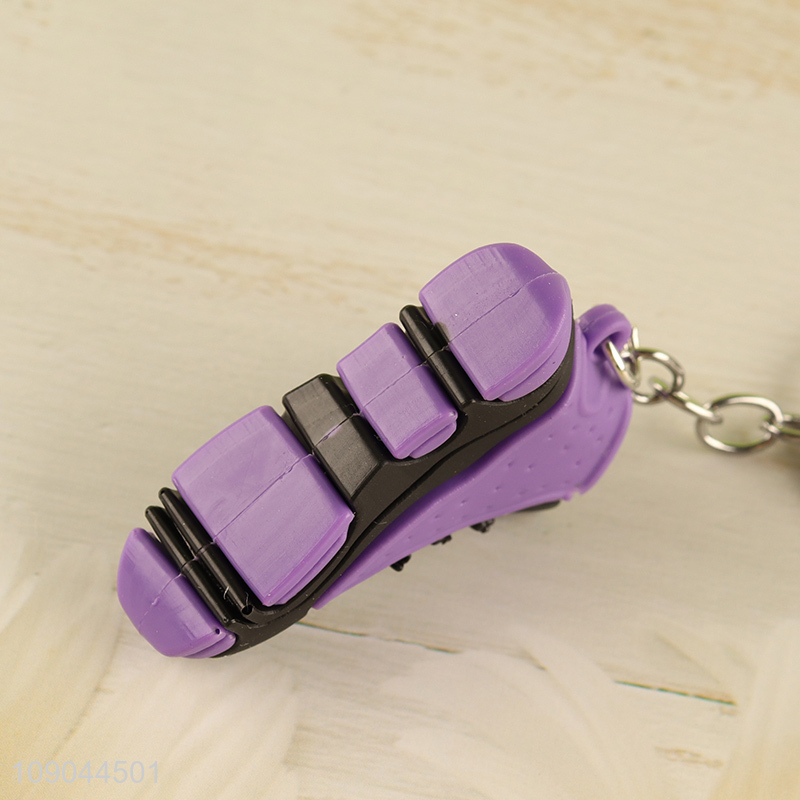 Most popular multicolor portable mini shoes pendant silicone keychain