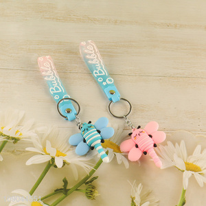 China supplier multicolor silicone pendant keychain for gifts