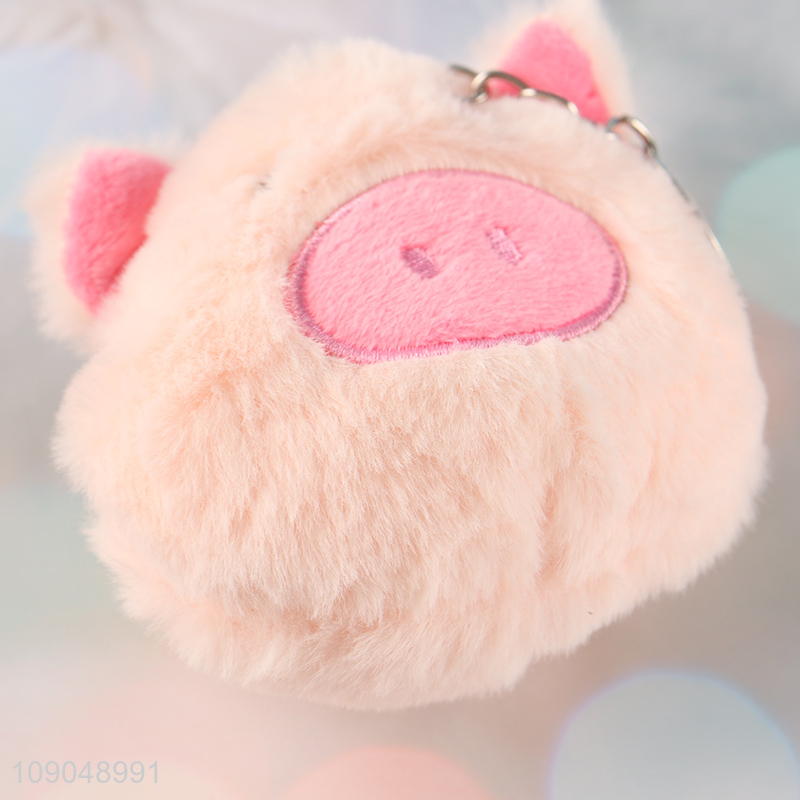 Most popular cute pig shape plush toy keychain for gifts