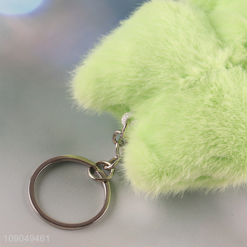 Factory price cartoon frog shape plush pendant keychain for gifts