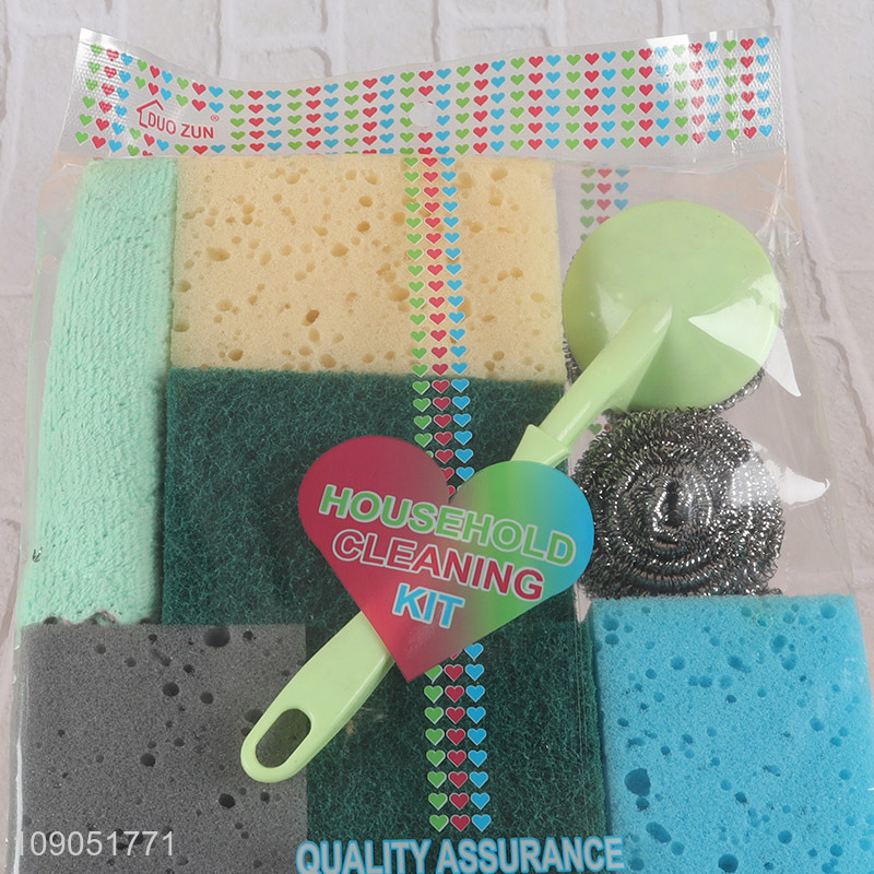 Wholesale Cleaning Sponge Steel Wool Scrubber Kitchen Cleaning Tools Set