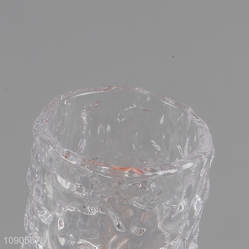 Top selling transparent glass home decor candlestick candle holder