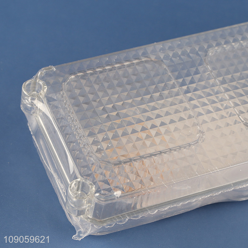 New Product Clear Plastic Serving Platter with 3 Snacks Organizers