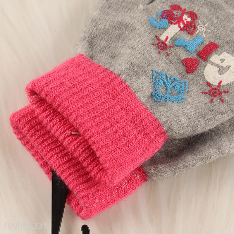 Good Quality Kids Winter Gloves Knitted Gloves for Camping Running