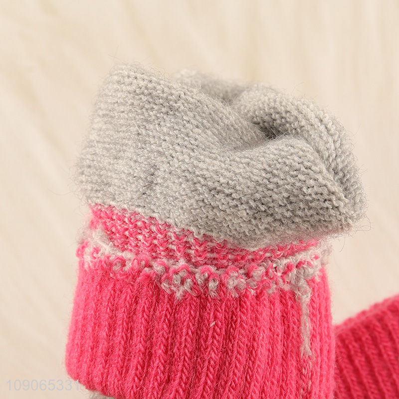 Good Quality Kids Winter Gloves Knitted Gloves for Camping Running