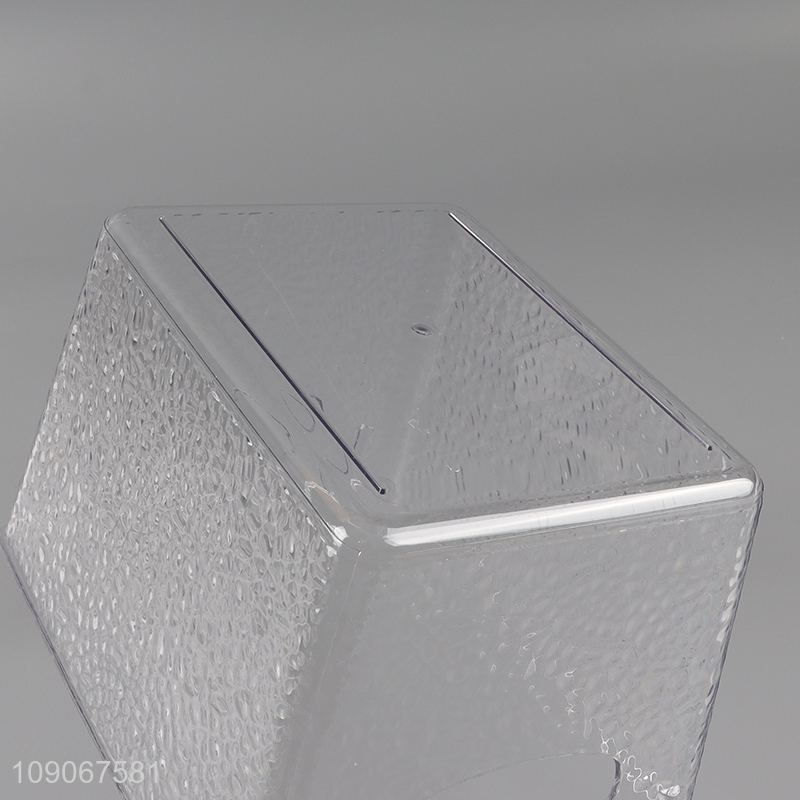 China supplier clear plastic storage box storage bin with lid&handle