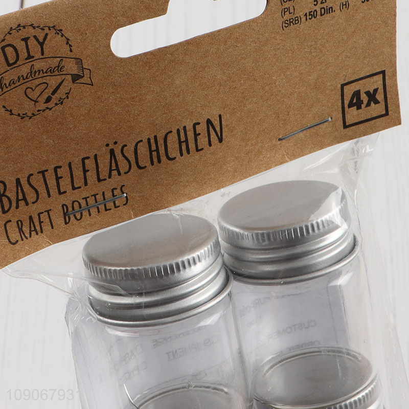 Hot selling 4pcs portable travel kit essential oil glass empty bottle set