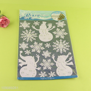 Best sale snowflakes snowman shape window sticker for decoration