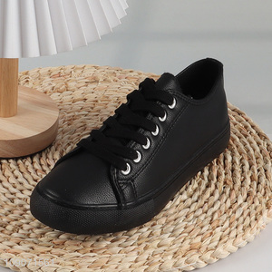 Factory Price Men's Sneakers PU Leather Low Top Trainers Casual <em>Shoes</em>