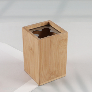 Good Quality 4-Slot Natural Bamboo <em>Toothbrush</em> <em>Holder</em> for Bathroom
