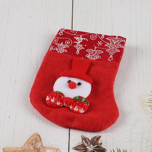 Best sale snowman hanging Christmas stocking candy bag for Christmas decoration