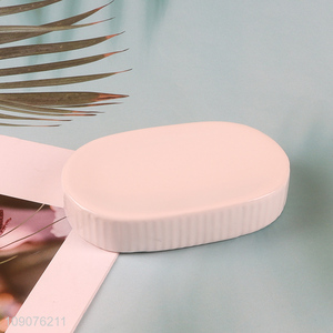 High Quality  Ceramic Bar <em>Soap</em> <em>Holder</em> for Kitchen Sink Bathroom Counter