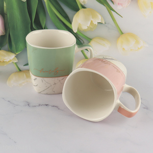 Yiwu market multicolor <em>ceramic</em> <em>cup</em> coffee mug drinking <em>cup</em> with handle
