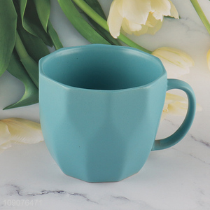 Good sale blue <em>ceramic</em> water <em>cup</em> drinking <em>cup</em> with handle