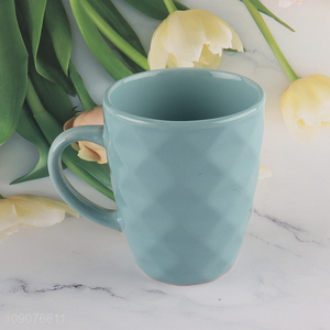 Low price blue <em>ceramic</em> water <em>cup</em> drinking <em>cup</em> coffee <em>cup</em> with handle