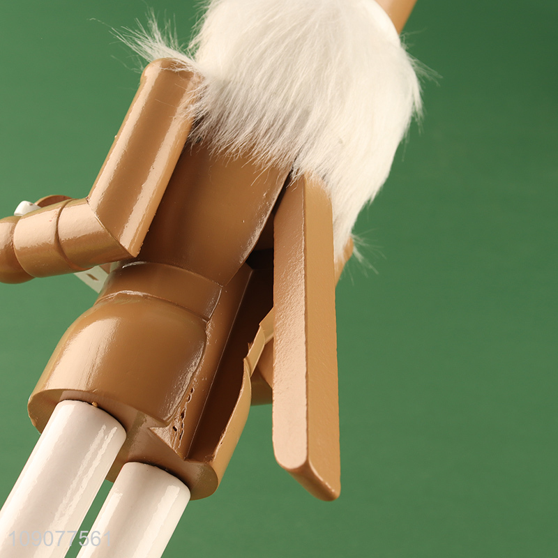 China factory tabletop decoration wooden nutcracker soldier ornament for christmas