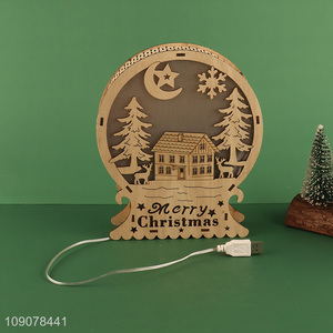Low price christmas decoration ornament with lights for desktop decor