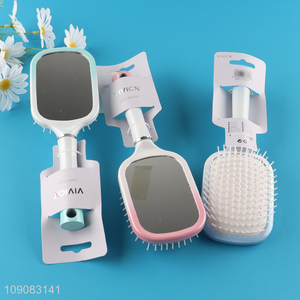 Most popular massage air cushion hair comb hair <em>brush</em> with <em>makeup</em> mirror