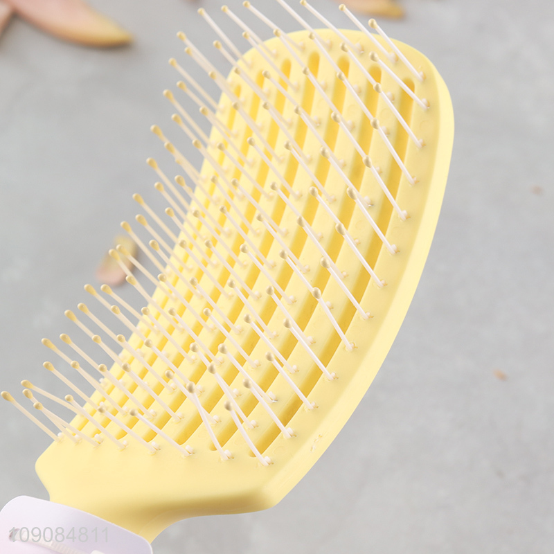 China products anti-static hollow wide teeth hair comb hair brush