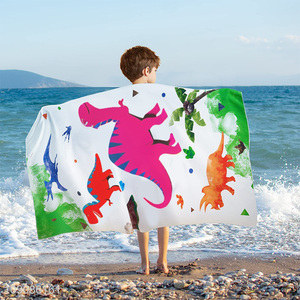 Yiwu market dinosaur printed cartoon children <em>bath</em> <em>towel</em> beach <em>towel</em>