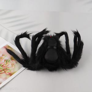 Hot selling natural Halloween decoration plush spider wholesale